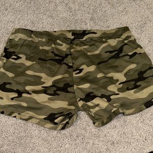 women’s camo pajama shorts.